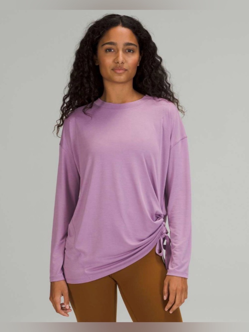 Lululemon Side Cinch Long Sleeve Crew in Wisteria Purple - Size 6